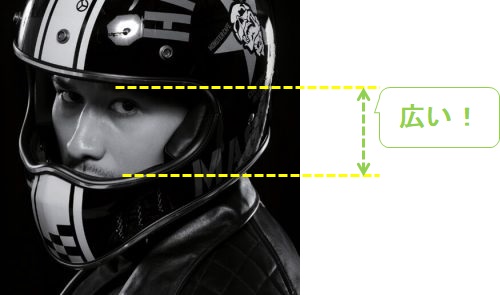 YBシリーズヘルメット視界のよいヘルメット図解ver2
